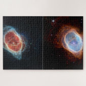 twee verschillende foto's van de ringnebula legpuzzel (Horizontaal)