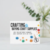 Twee verschillende hobbies briefkaart (Staand voorkant)