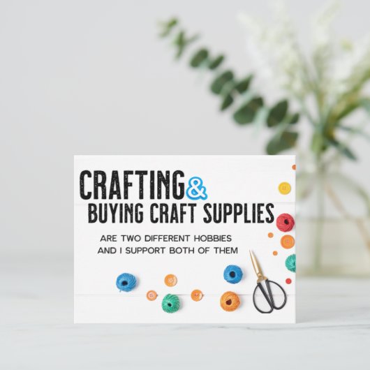 Twee verschillende hobbies briefkaart (Staand voorkant)