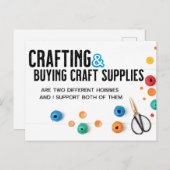 Twee verschillende hobbies briefkaart (Voorkant / Achterkant)