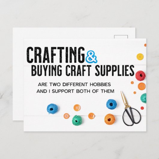 Twee verschillende hobbies briefkaart (Voorkant / Achterkant)