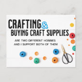 Twee verschillende hobbies briefkaart (Voorkant)