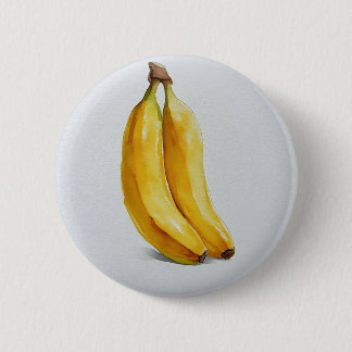 Twee verse bananen in sync ronde button 5,7 cm