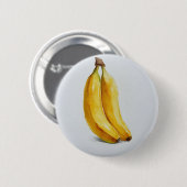 Twee verse bananen in sync ronde button 5,7 cm (Voorkant /achterkant)