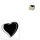 Twee verstrengelde harten - 1" vierkant - loyalite rubberstempel (Gestempeld)