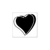 Twee verstrengelde harten - 1" vierkant - loyalite rubberstempel (Afrduk)