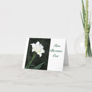 TWEE VERZADIGDE VERWEVEN TULPEN / BRUILOFT GEFELIC KAART