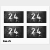 twee vier post rechthoekige sticker (Vel)
