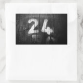 twee vier posten rechthoekige sticker (Tas)