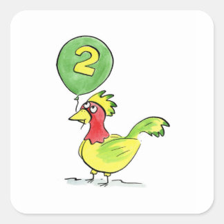 Twee Vierkante Sticker