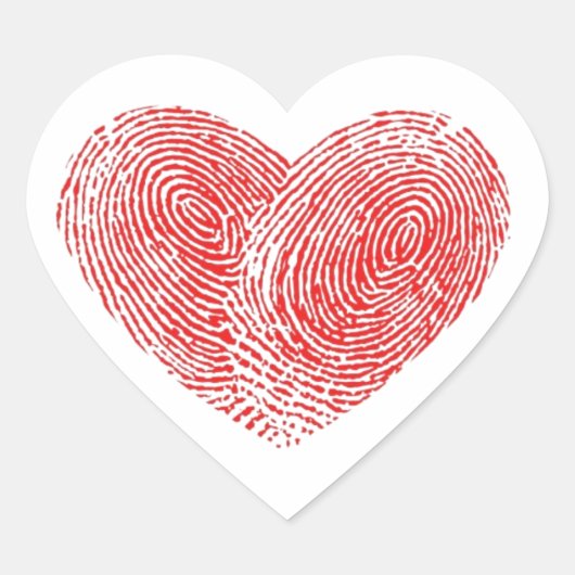 Twee vingerafdrukken, één hart – Een symbool van w Sticker (Voorkant)