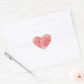 Twee vingerafdrukken, één hart – Een symbool van w Sticker (Envelop)