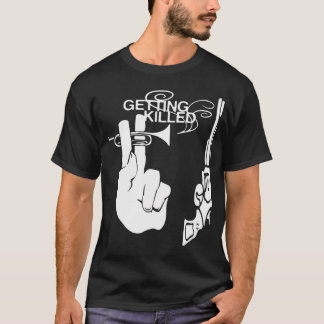 twee vingers pistool saxofoon t-shirt