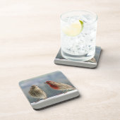Twee vinken vliegen. bier onderzetter (Rechterzijde)