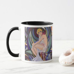 Twee Vintage Art Deco Vrouwen van S. Chompre Mok