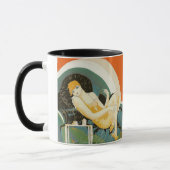 Twee Vintage Art Deco Vrouwen van S. Chompre Mok (Links)