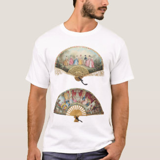 Twee Vintage Handventilatoren Illustratie – Retro T-shirt