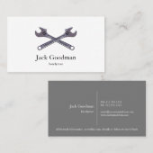 Twee visitekaartje met gekruiste randen (Voorkant / Achterkant)