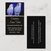 Twee Visitekaartjes Parakeets (Voorkant / Achterkant)