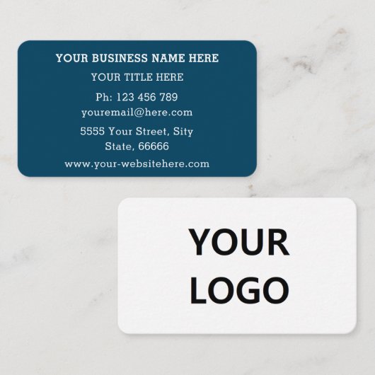 Twee Visitekaartjes van Kleuren met Logo - kies Kl (Voorkant / Achterkant)