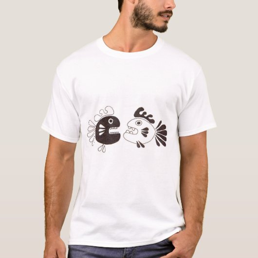twee vissen en een octopus t-shirt (Voorkant)