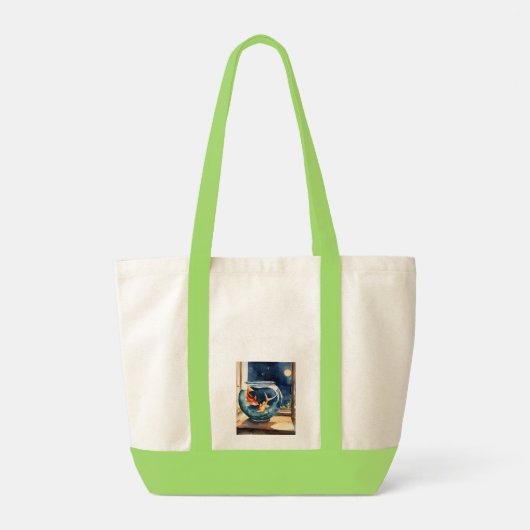 Twee vissen in een kom tote bag (Achterkant)