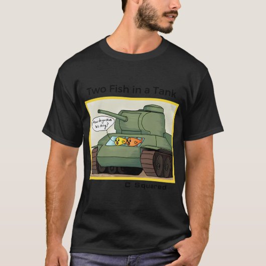 Twee vissen in een tank (Voorkant)