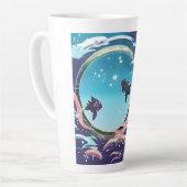 Twee vissen latte mok (Linkerhoek)