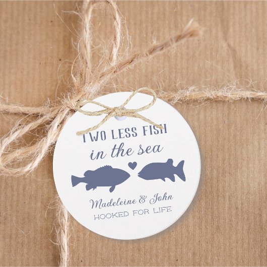 Twee Vissen Minder In De Zee Bruids- en Huwelijksf Bedankjes Labels