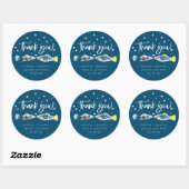 Twee Vissen Minder In De Zee Bruidsmeestickers Ronde Sticker (Vel)