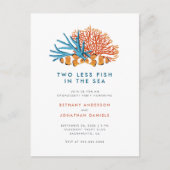 Twee Vissen Minder In De Zee Trouwfeest Uitnodigin Uitnodiging Briefkaart (Voorkant)