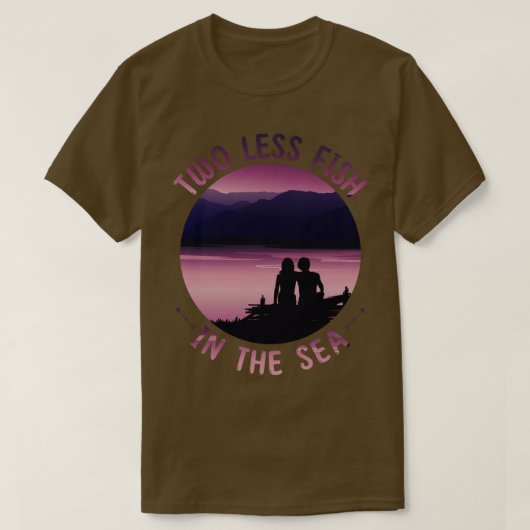 Twee vissen minder in het Zee 1 T-shirt (Design voorkant)