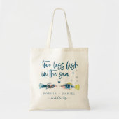 Twee vissen minder in zee Trouwgunsttas Tote Bag (Voorkant)