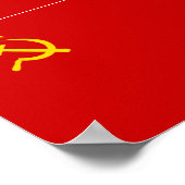 TWEE Vlag Sovjet-Unie Poster (Hoek)