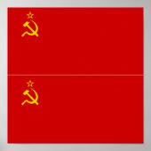 TWEE Vlag Sovjet-Unie Poster (Voorkant)