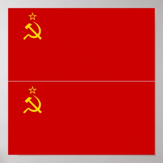 TWEE Vlag Sovjet-Unie Poster (Voorkant)