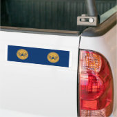 TWEE vlag van Atlanta, Georgië Bumpersticker (Op Truck)