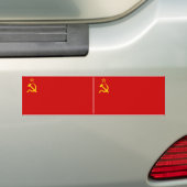 TWEE Vlag van de Sovjet-Unie Bumpersticker (Op auto)
