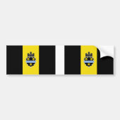 TWEE vlag van de stad Pittsburgh Bumpersticker (Voorkant)