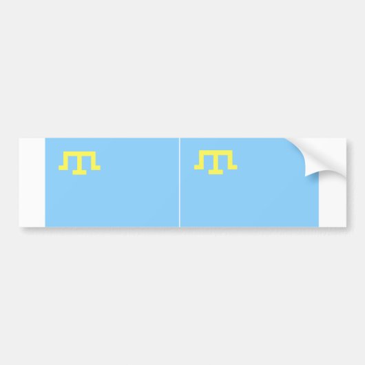 TWEE vlag van Krim Tatars Bumpersticker (Voorkant)