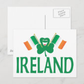 Twee vlaggen van Ierland Briefkaart (Voorkant / Achterkant)