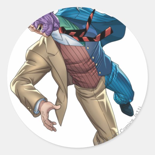 Twee vlakke Herfsten Ronde Sticker (Voorkant)