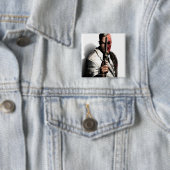 Twee vlakken 2 vierkante button 5,1 cm (In situ)