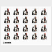 Twee vlakken 2 vierkante sticker (Vel)