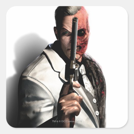 Twee vlakken 2 vierkante sticker (Voorkant)