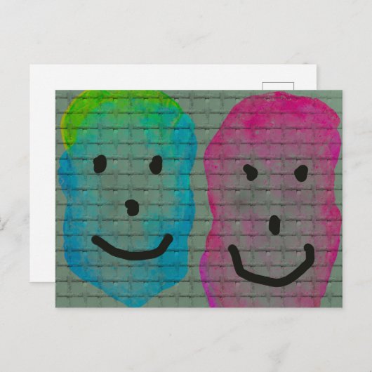 Twee vlakken briefkaart (Voorkant / Achterkant)