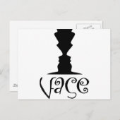 Twee vlakken of vlakke optische illusie briefkaart (Voorkant / Achterkant)