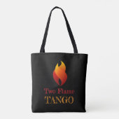 Twee vlam tango kunstenaar: "Dali's omhelzing" Tote Bag (Achterkant)
