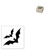 Twee vliegende vleermuizen Solid black Halloween Rubberstempel (Gestempeld)