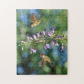 Twee vliegende vogels met een ventilator legpuzzel (Verticaal)